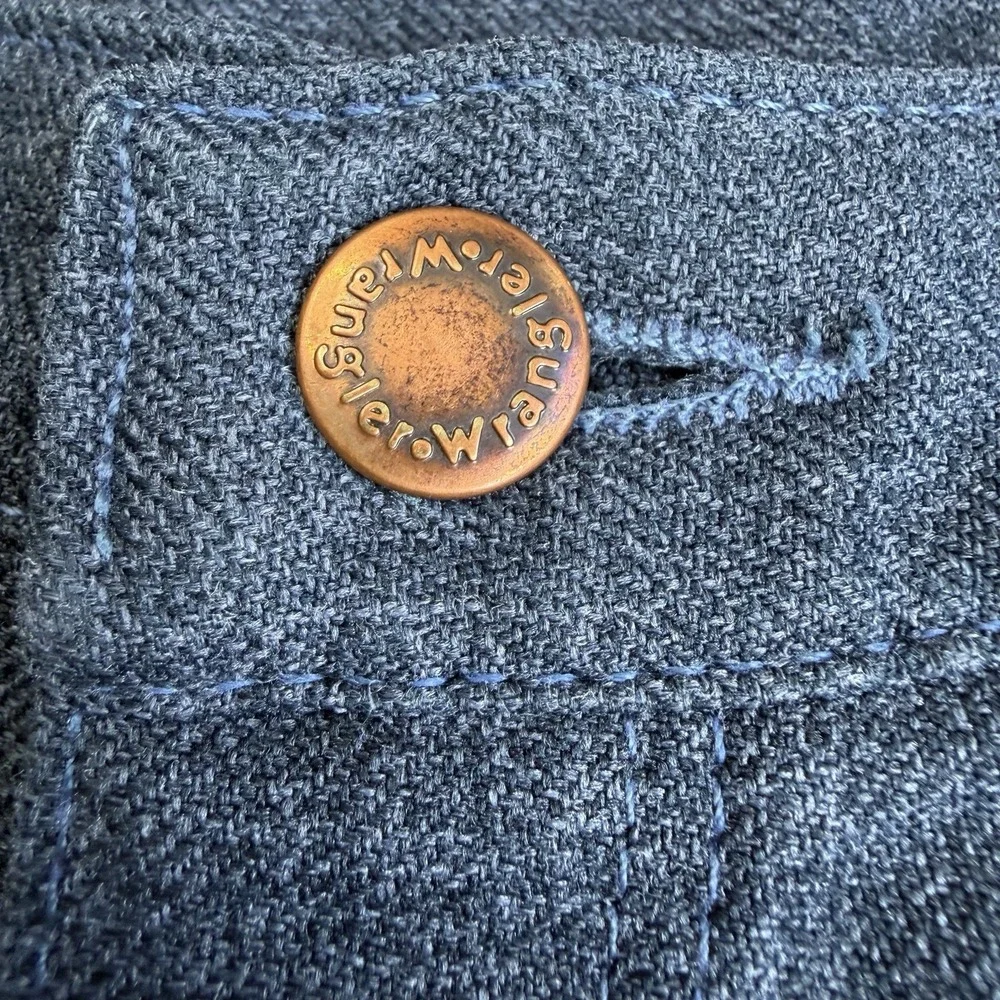 3x Vintage Wrangler Wrancher Dress Jeans Polyester 82HU Heather Blue Gray 33x30